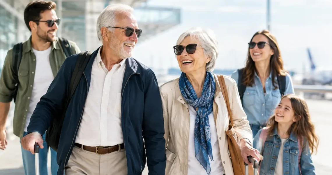 Esempio viaggio anziano con famiglia, senza stress